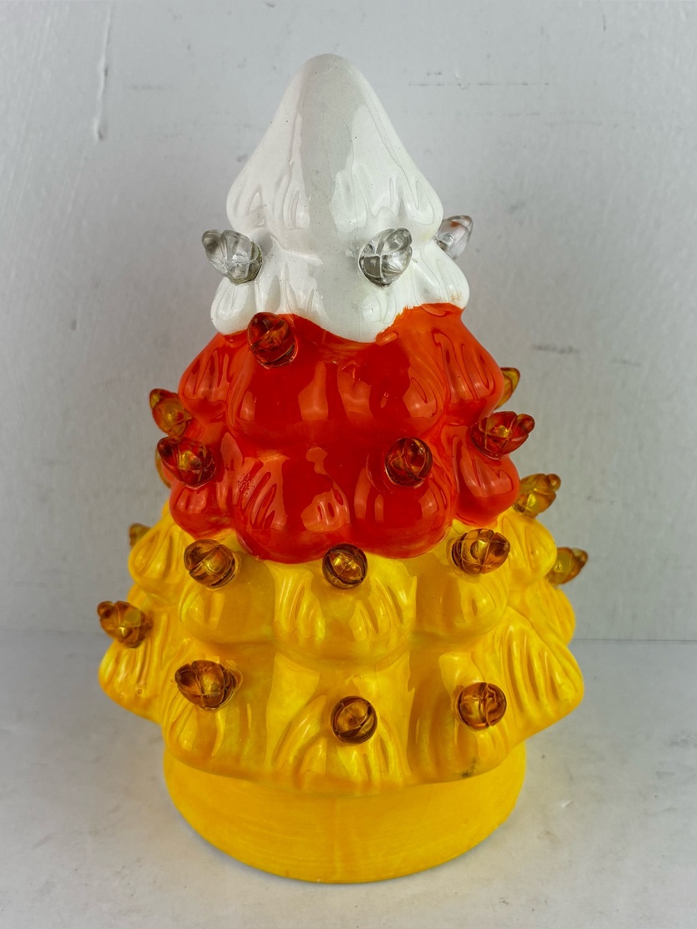 Mr. Halloween Mini Candy Corn Ceramic Lighted Tree